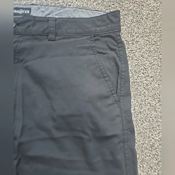 Hang Ten Chino shorts lightweight hybrid walkshorts Mens 38 Black - Picture 9 of 11
